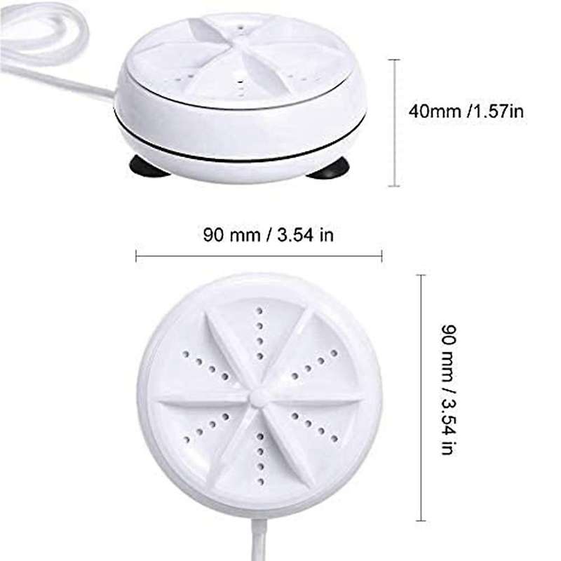 2 in 1 Mini Washing Machine Portable Ultrasonic Dishwasher with USB Powered for Personal Laundry Cam
