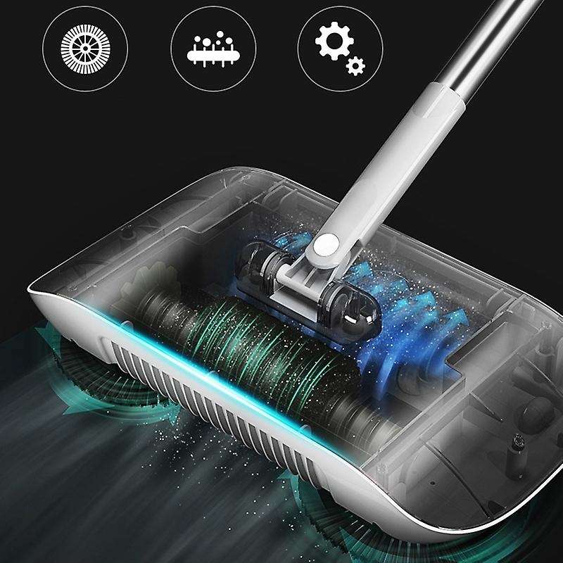 2 In 1 Hand Push Vacuum Cleaner Set Home Sweeper Broom Dustpan Handheld Dust Collector Indoor Carpet