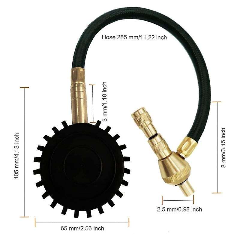 2 in 1 Professional Tire Rapid Deflator Pressure Gauge 75Psi with Special Chuck for Large Offroad Ti