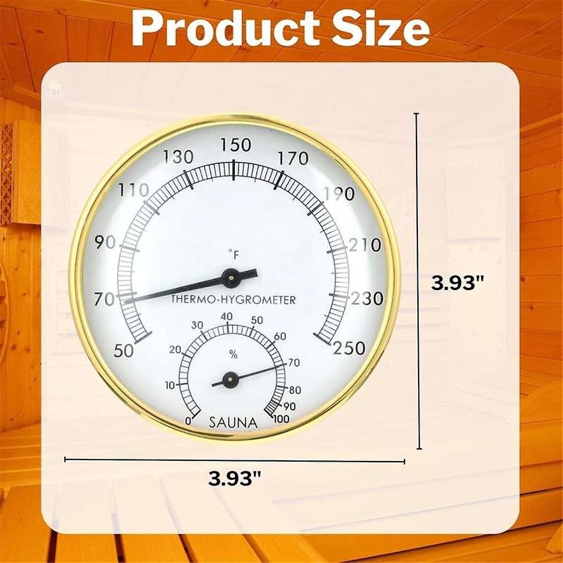 2 in 1 Sauna Thermometer Fahrenheit, Sauna Thermometer & Hygrometer Indoor Temperature Humidity Mon
