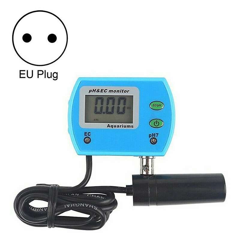 2 in 1 Water Quality Tester Pool Monitor Meter Mini Multifunction PH / EC BS Tester EU Plug