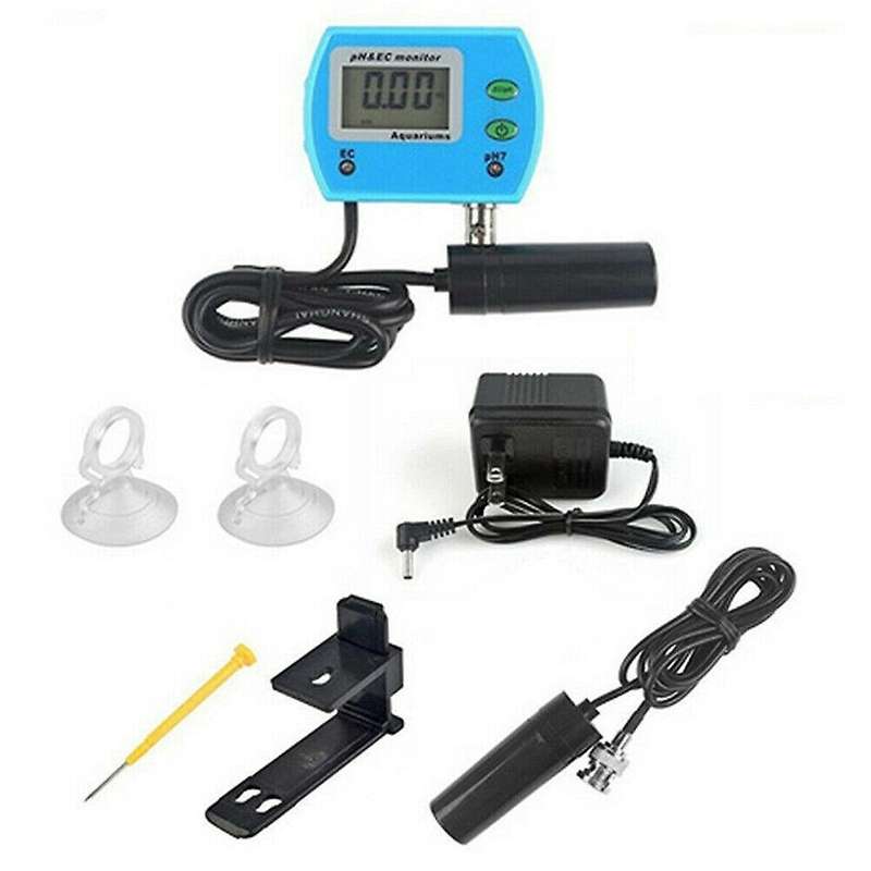 2 in 1 Water Quality Tester Pool Monitor Meter Mini Multifunction PH / EC BS Tester EU Plug