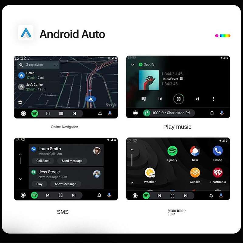 2 in 1 Wireless Carplay Adapter with RGB Lighting Car Adapter Seamlessly Convert Wired Android Auto