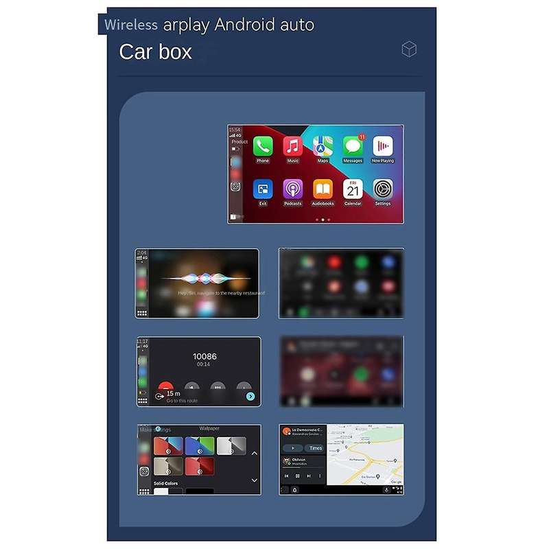 2 in 1 Wireless Carplay Android Adapter Wireless Adapter Car Adapter Convert Wired Android Auto to W