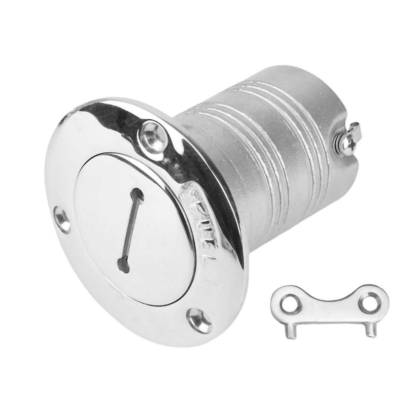 2 Inch 50mm Stainless Steel Marine Boat Hardware Deck Filler Port Gas Fuel with Key Cap