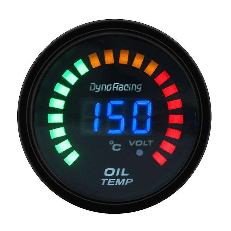 2 Inch 52mm Car LED Digital / Analog Oil Temp Temperature Gauge Meter Smoke Lens