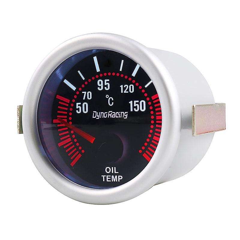 2 Inch 52mm 12V Car Smoke Lens White LED Pointer Oil Temp Temperature Gauge Meter