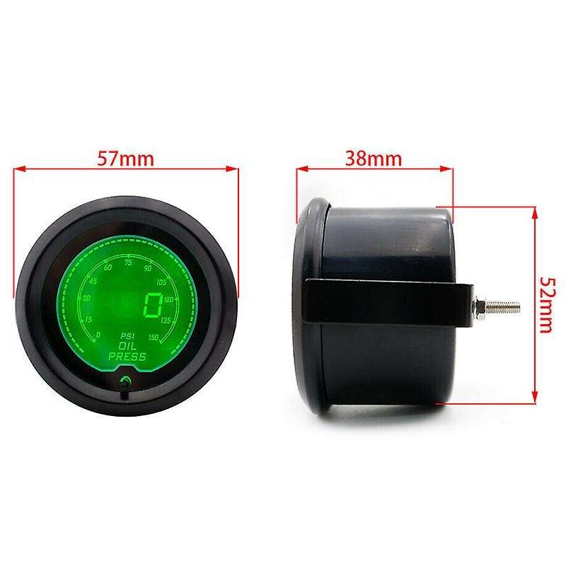2 inch 52mm Digital LCD Oil Pressure Gauge Indicator 150 PSI with Electric Sensor