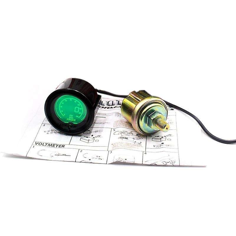 2 inch 52mm Digital LCD Oil Pressure Gauge Indicator 150 PSI with Electric Sensor
