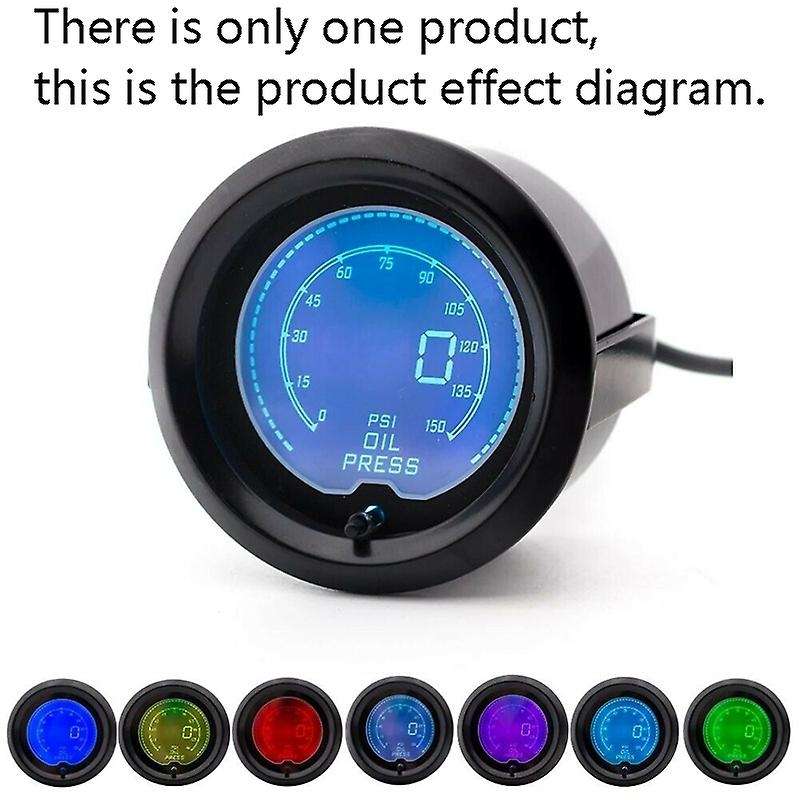 2 inch 52mm Digital LCD Oil Pressure Gauge Indicator 150 PSI with Electric Sensor