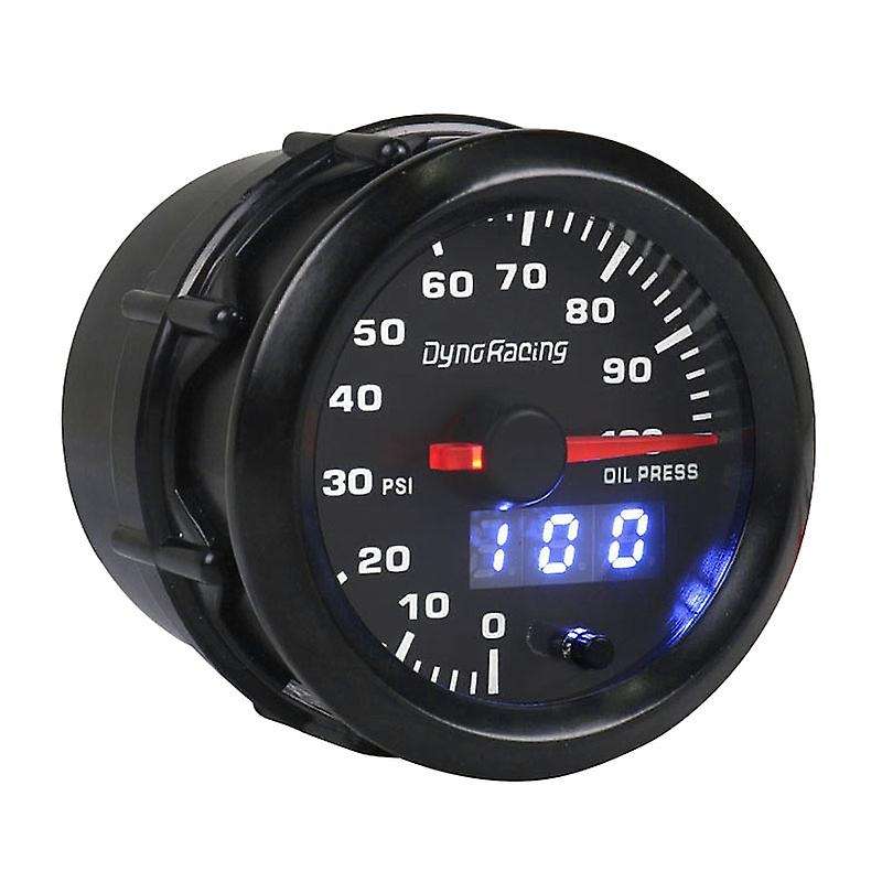 2 Inch 52mm Digital Pointer 7 Color LED 0-100 Psi Oil Pressure Gauge Meter with Sensor