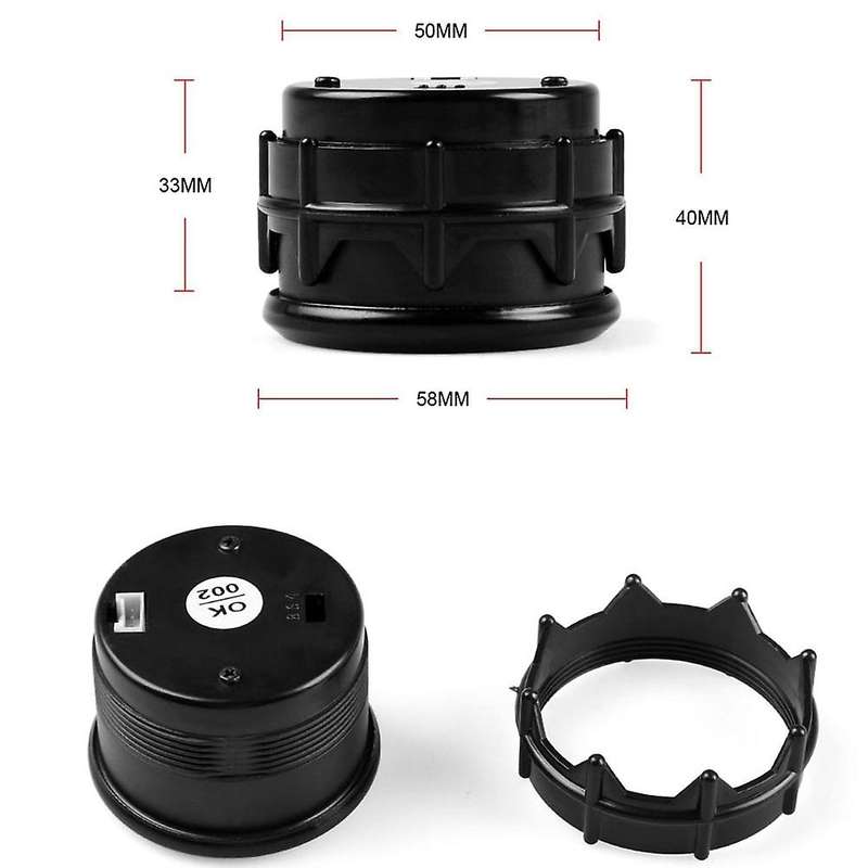 2 Inch 52mm Knob Type Plastic Installation Digital Display Water Temperature Meter