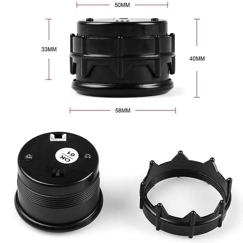2 Inch 52mm Knob Type Plastic Mount Digital Display Tachometer