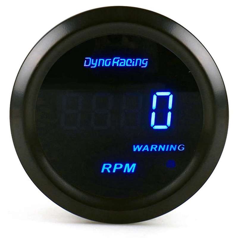 2 Inch 52mm Knob Type Plastic Mount Digital Display Tachometer