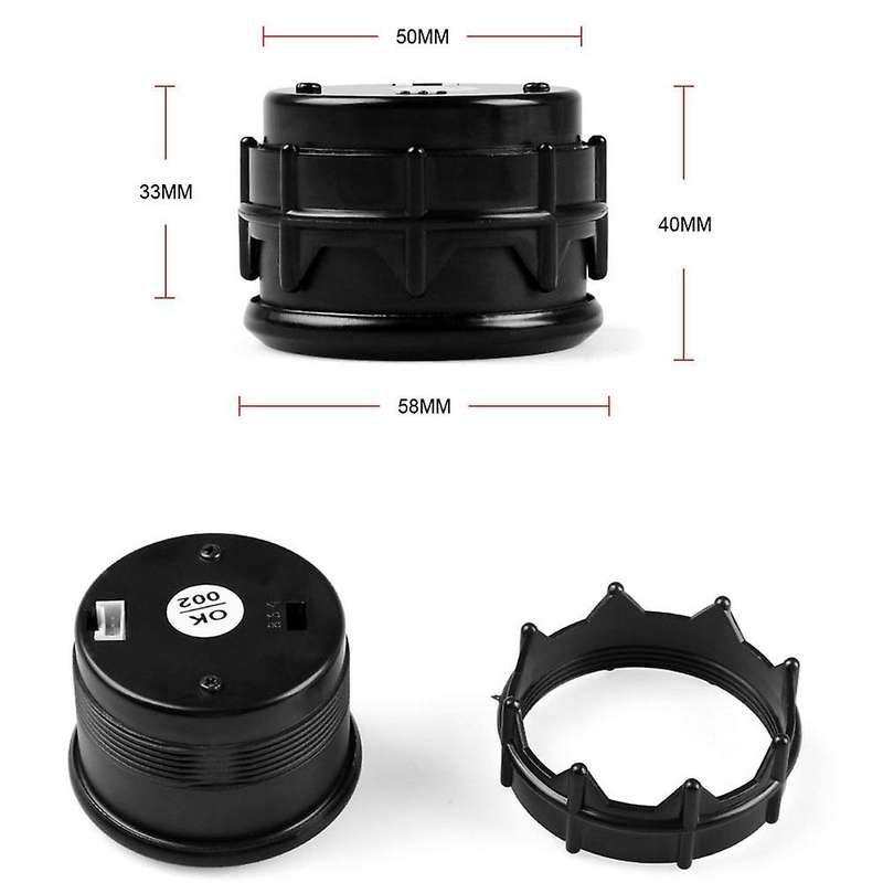 2 Inch 52mm Knob Type Plastic Installation Digital Oil Temperature Gauge