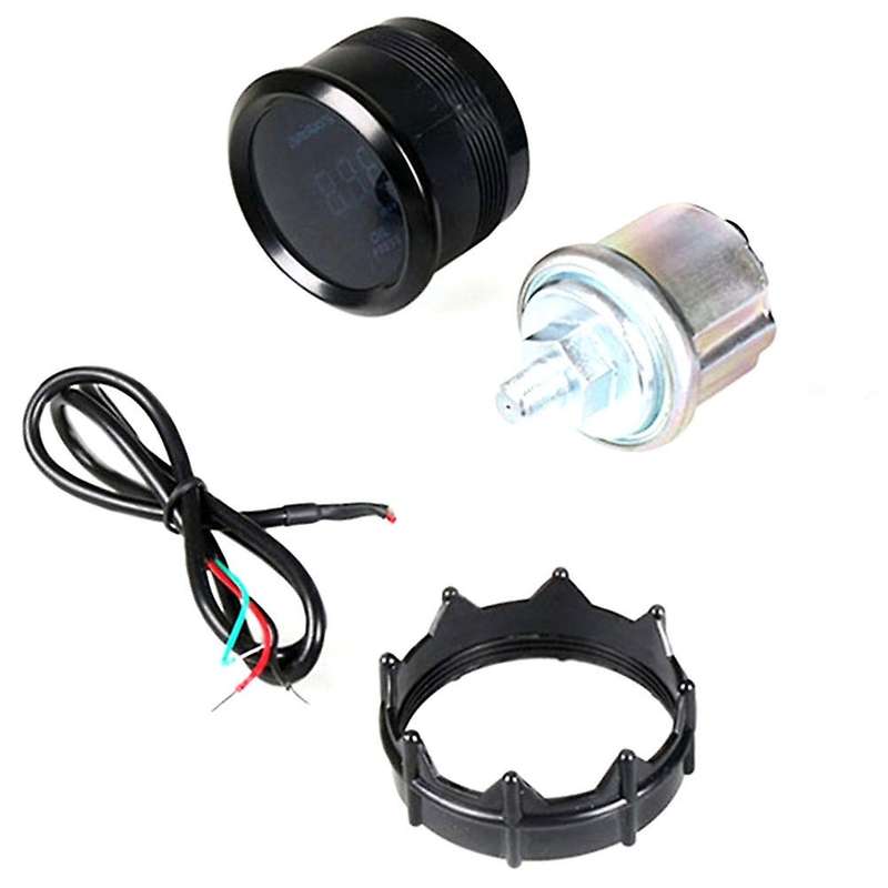 2 Inch 52mm Knob Type Plastic Installation Digital Display Oil Pressure Gauge