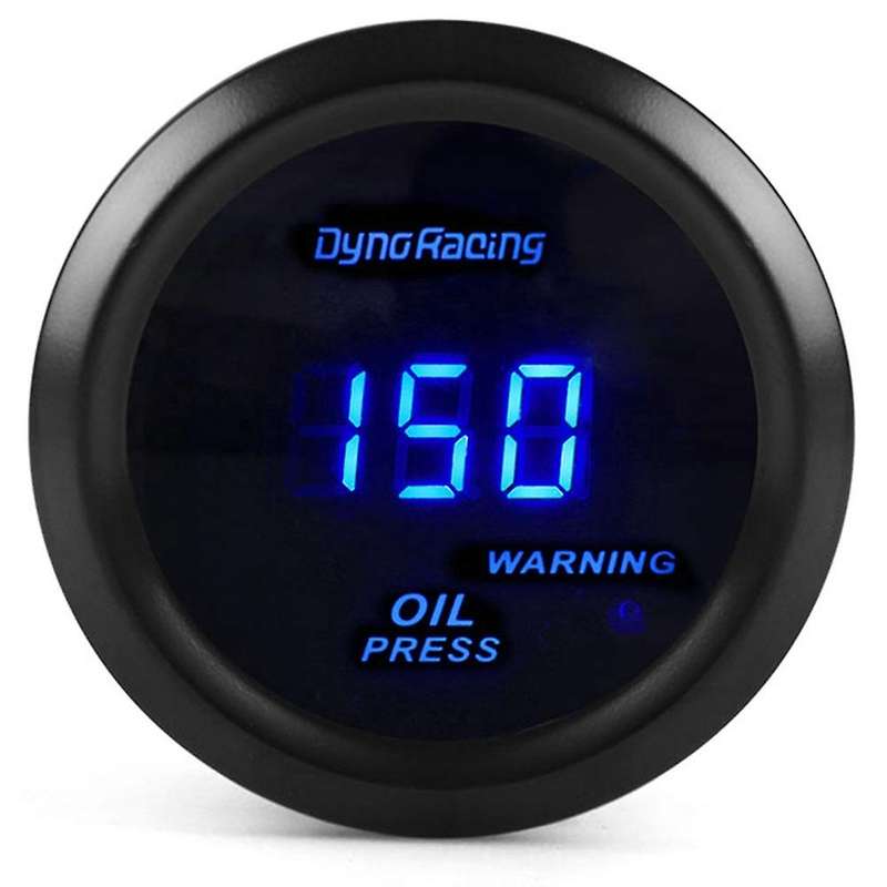 2 Inch 52mm Knob Type Plastic Installation Digital Display Oil Pressure Gauge
