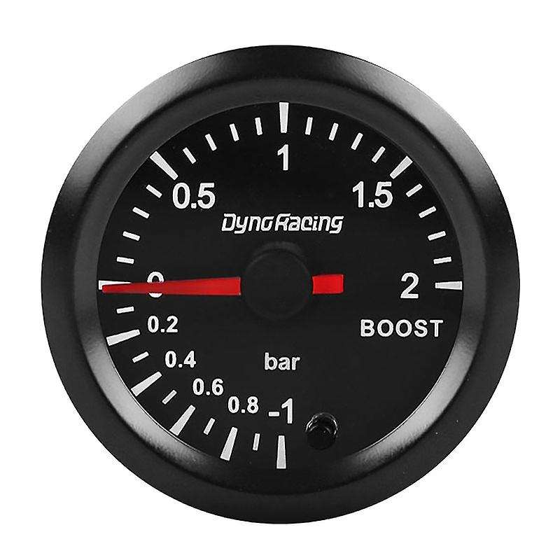 2 inch 52mm Pointer Turbo Boost Gauge 7 Color Stepper Motor 2Bar Meter Black