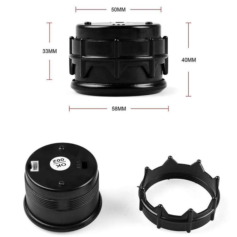 2 Inch 52mm Knob Type Plastic Mount Digital Display Voltmeter