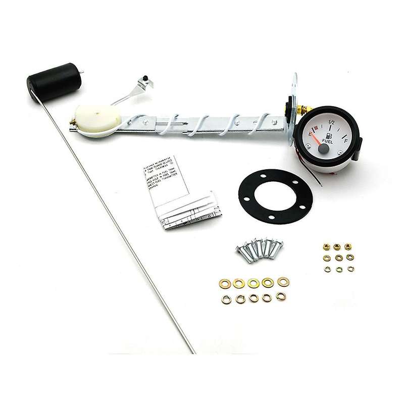 2 Inch 52MM White Surface Pointer Fuel Gauge with Oil Float, Car Instrument, Modified Car Instrument