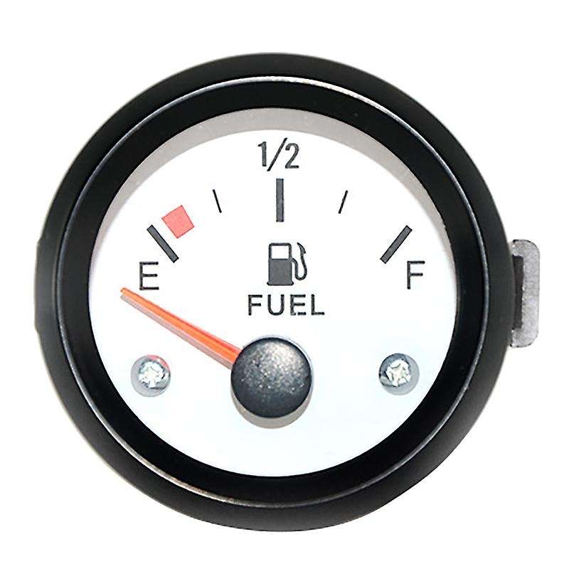 2 Inch 52MM White Surface Pointer Fuel Gauge with Oil Float, Car Instrument, Modified Car Instrument