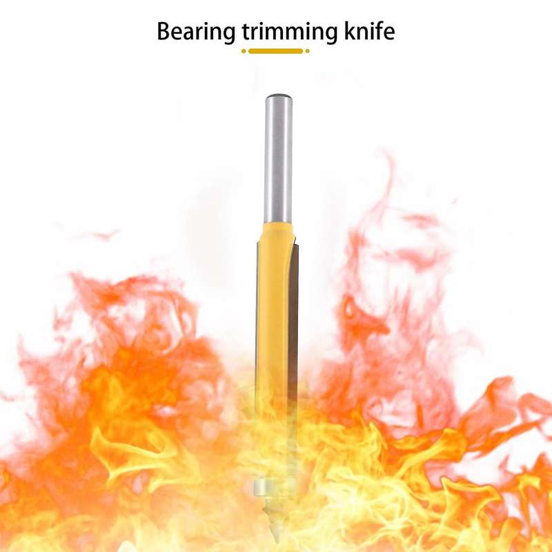 2 inch Height Extra Long Flush Trim Router Bit 1/4 inch X 3/8 inch Woodworking Milling Cutter Compat