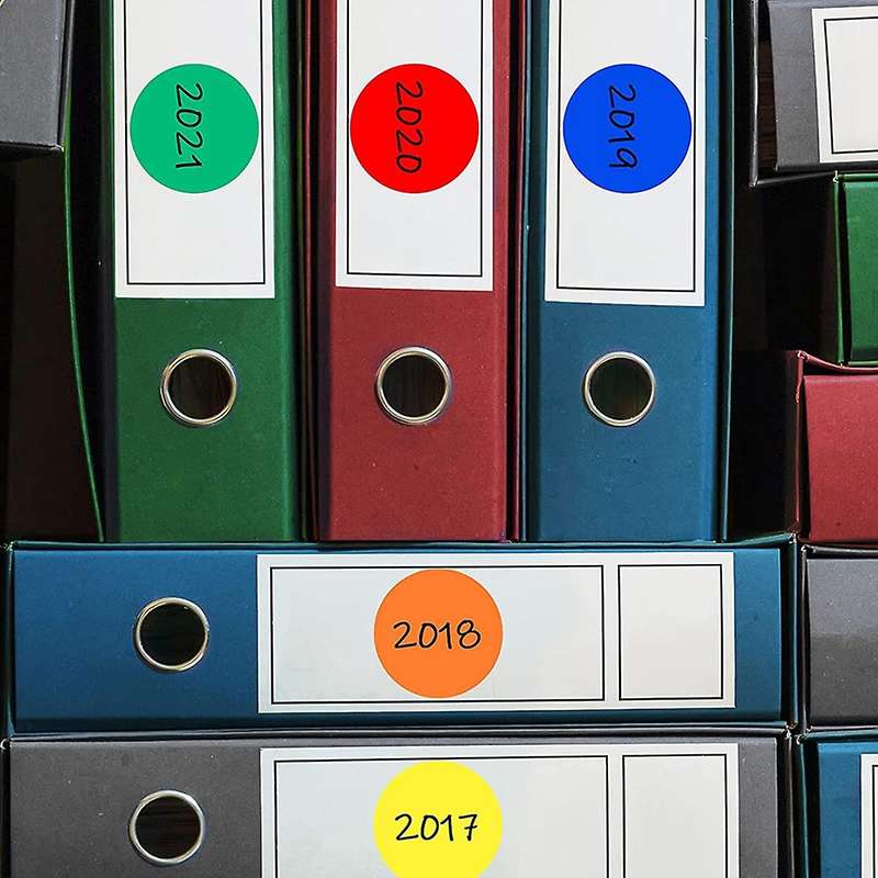 2 Inch Round Color Coding Sticker 10 Assorted Colors Circle Dot Labels Self-Adhesive Colored Solid C