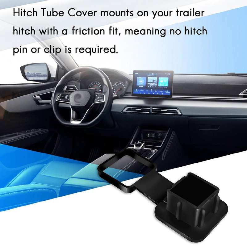 2 Inch Trailer Hitch Cover Plug Cap Rubber Fits 2 Inch Receivers Class 3 4 5 for Ram Ranger Atv Utv