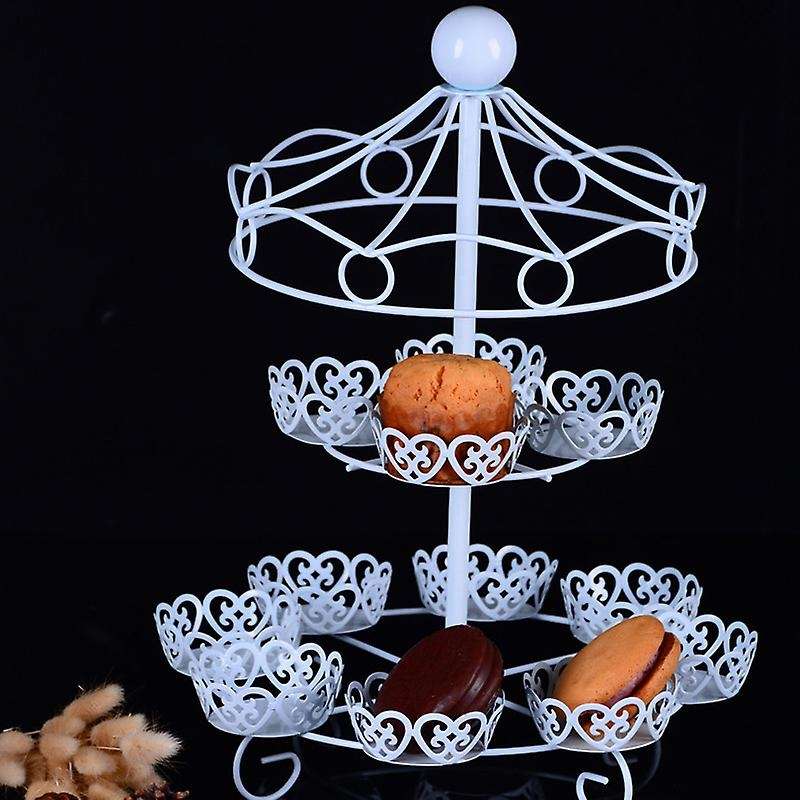 2 Layer-12 Count Cupcake Stand Holder Display Wedding Cake Cup Display Stand