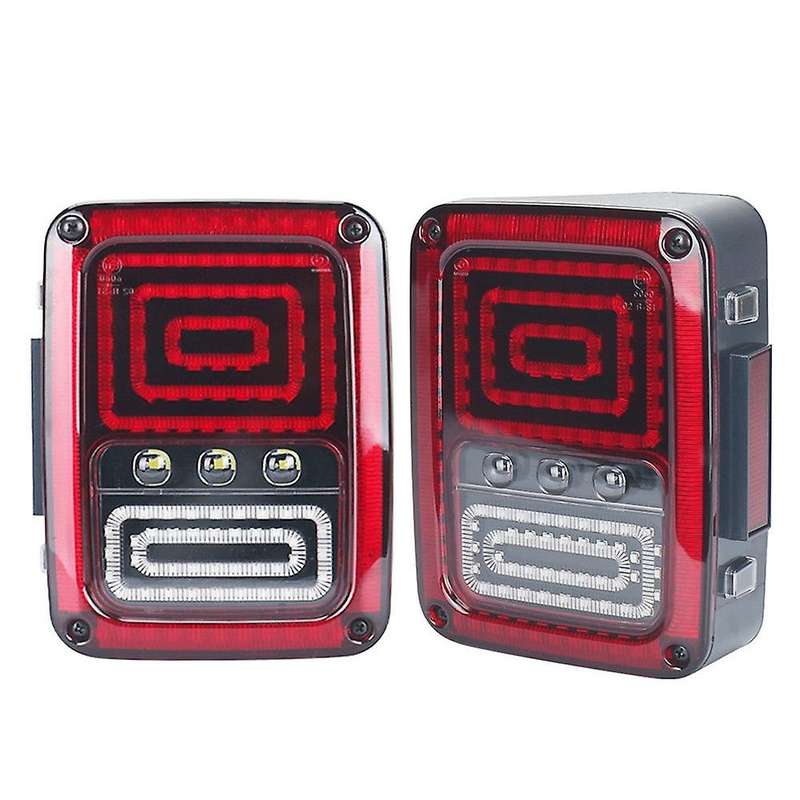 2 Led Rear Tail Light Brake Reverse Turn Signal Lamp for Jk Euro(Eu Plug)