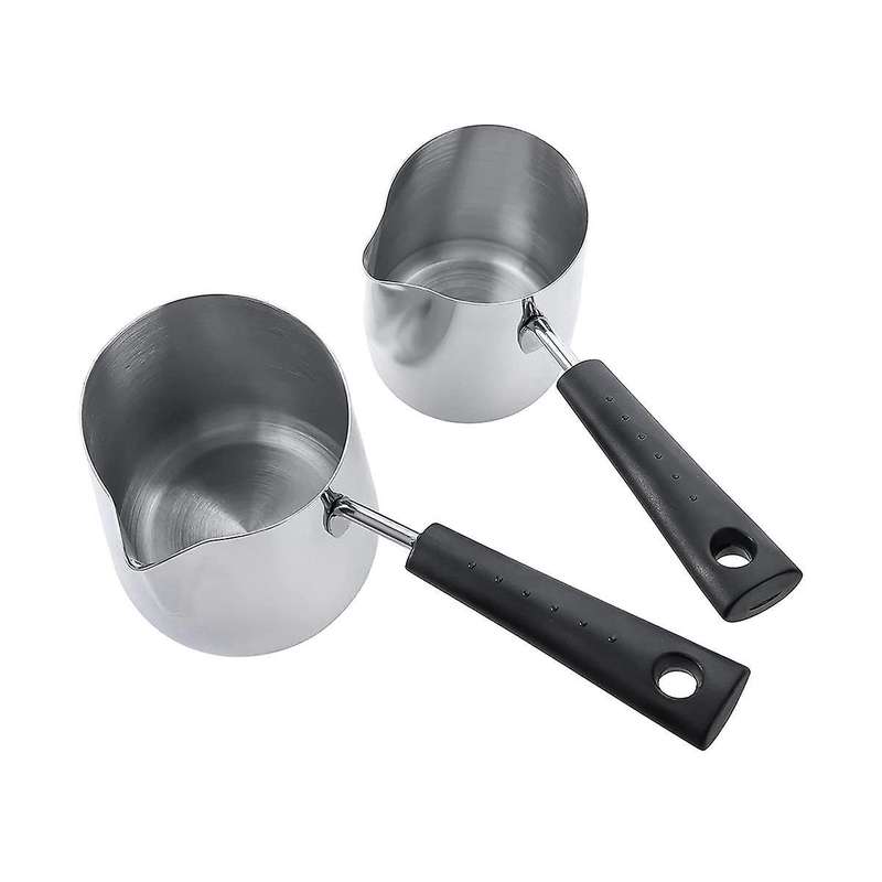 2 Milk Warmer Pot, Coffee Pot, Stovetop Chocolate Melting Pan, Coffee Maker for Sauce Heating