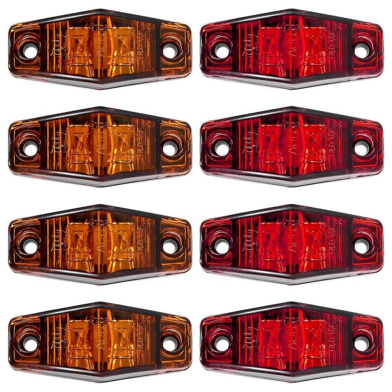 2 Led Side Marker Lights Lamps Truck Trailer Clearance Lights Sealed Indicators Lights Waterproof (