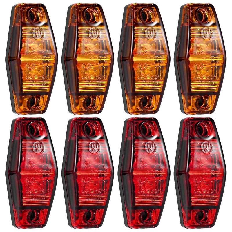 2 Led Side Marker Lights Lamps Truck Trailer Clearance Lights Sealed Indicators Lights Waterproof (