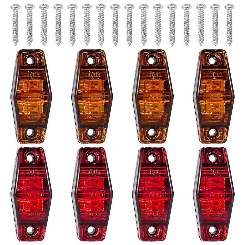 2 Led Side Marker Lights Lamps Truck Trailer Clearance Lights Sealed Indicators Lights Waterproof (