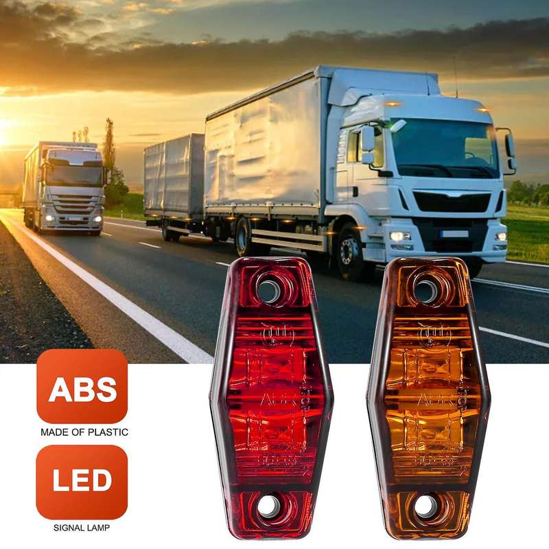 2 Led Side Marker Lights Lamps Truck Trailer Clearance Lights Sealed Indicators Lights Waterproof (