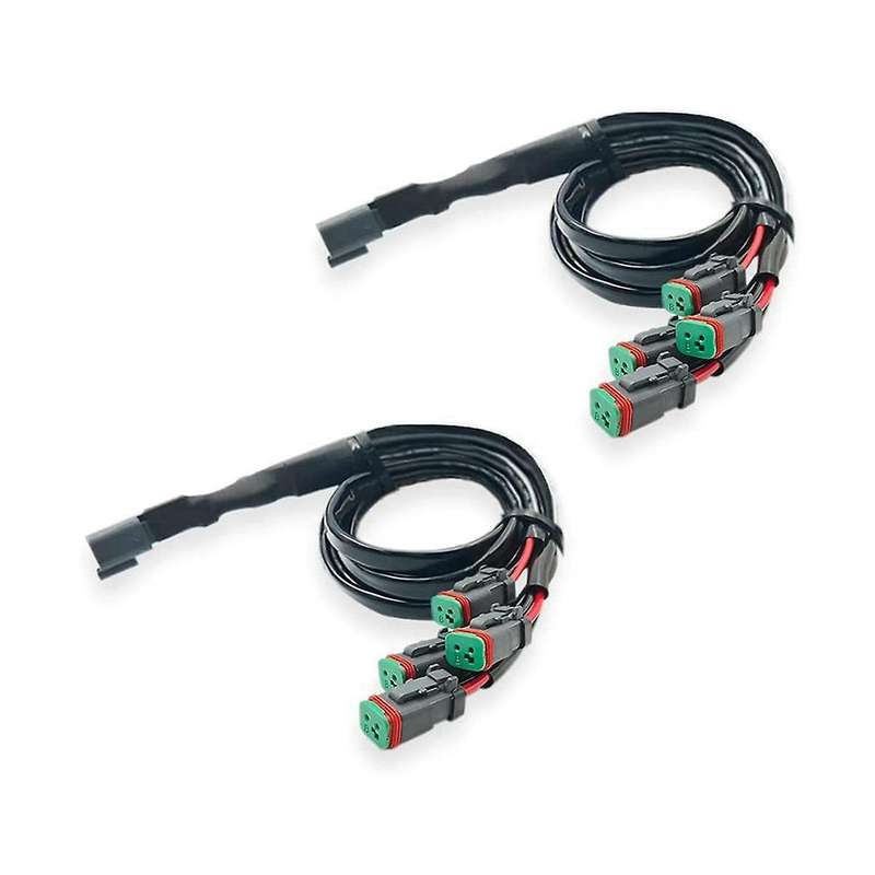 2 Lead 3 In1 Deutsch Dual Outputs Dt Dtm Female Connector Socket Adapters for Led Fog Light Led Pod