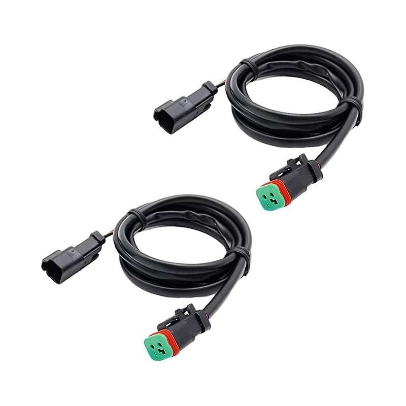 2 Lead 4 In1 Deutsch Dual Outputs Dt Dtm Female Connector Socket Adapters for Led Fog Light Led Pod