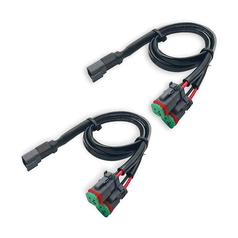 2 Lead 2 In1 Deutsch Dual Outputs Dt Dtm Female Connector Socket Adapters for Led Fog Light Led Pod