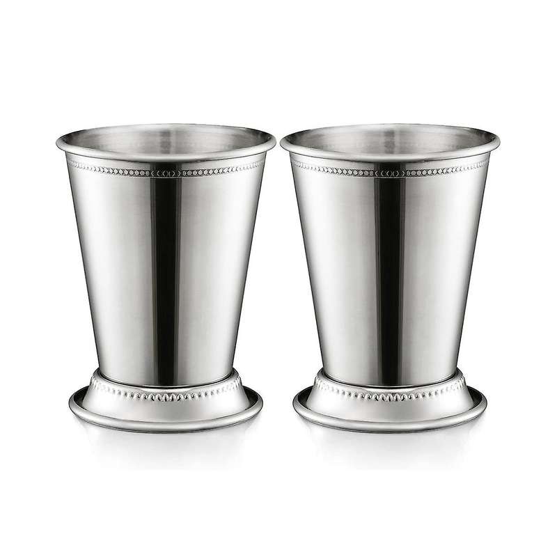 2 Mint Cups, Classic Stainless Steel Glasses for Party, Bar, Home, Restaurant, Stainless Steel 12o