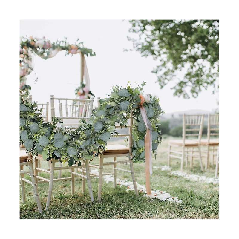 2 Pack 1.8m Artificial Eucalyptus Garland Garland Faker Silver Dollar Greenery Garland Vines Table