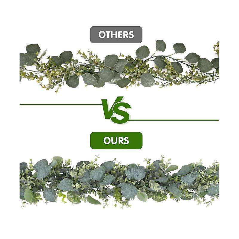 2 Pack 1.8m Artificial Eucalyptus Garland Garland Faker Silver Dollar Greenery Garland Vines Table