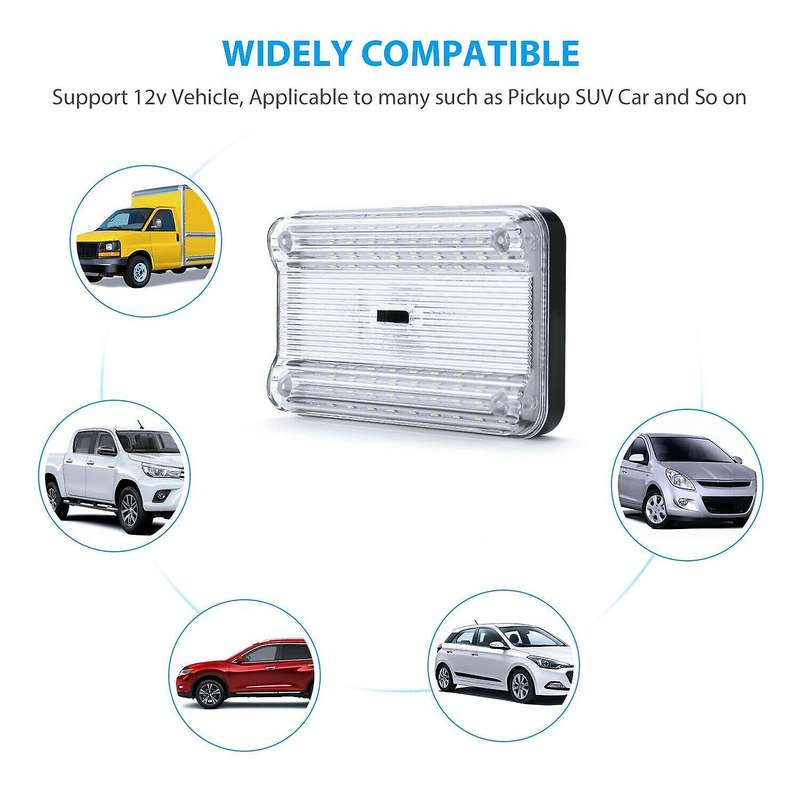 2 New 12V 36 LED Car Vehicle Interior Dome Roof Ceiling Reading Trunk Light Lamp