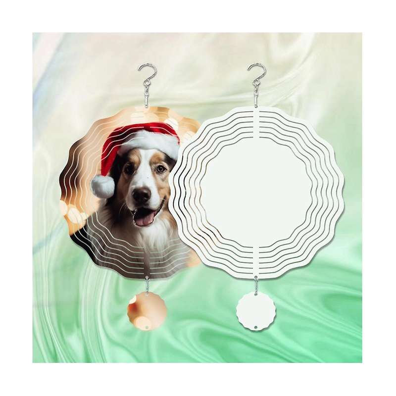 2 Pack 10 Inch Sublimation Wind Spinner Blanks 3d Wind Spinners for Yard and Ornaments Hanging Deco
