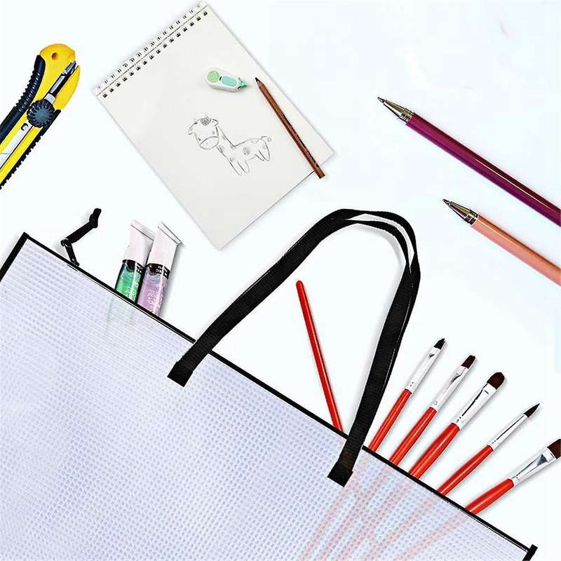 2 Pack 19x25 Inches Art Portfolio Case, Portfolio Folder for Artwork, Posters Storage Bag with Zippe