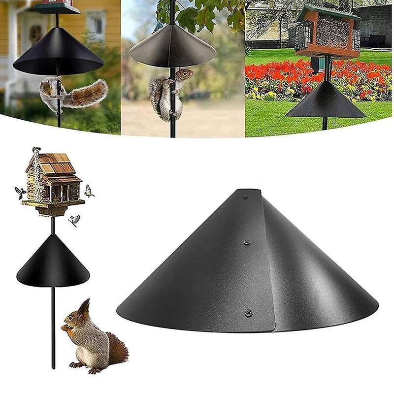 2 Pack 19 Inch Foldable Squirrel Baffle for Bird Feeder Pole, Squirrel Guards for Bird Feeders