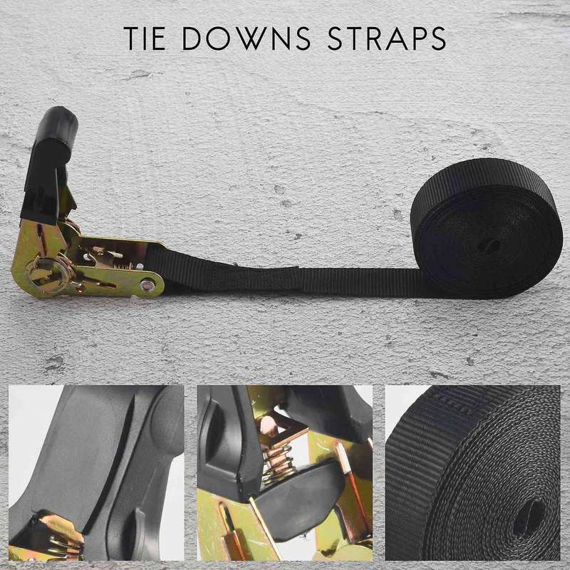 2 Pack 20 FT Ratchet Tie Downs 6M X25mm Endless Compatible Motorcycles,Car