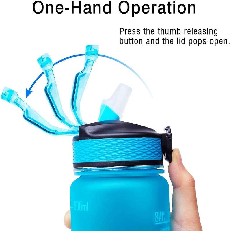 2 Pack 1000Ml Water Bottle with Motivational Time Marker Gradient Water Bottle for Fitness Gym and O