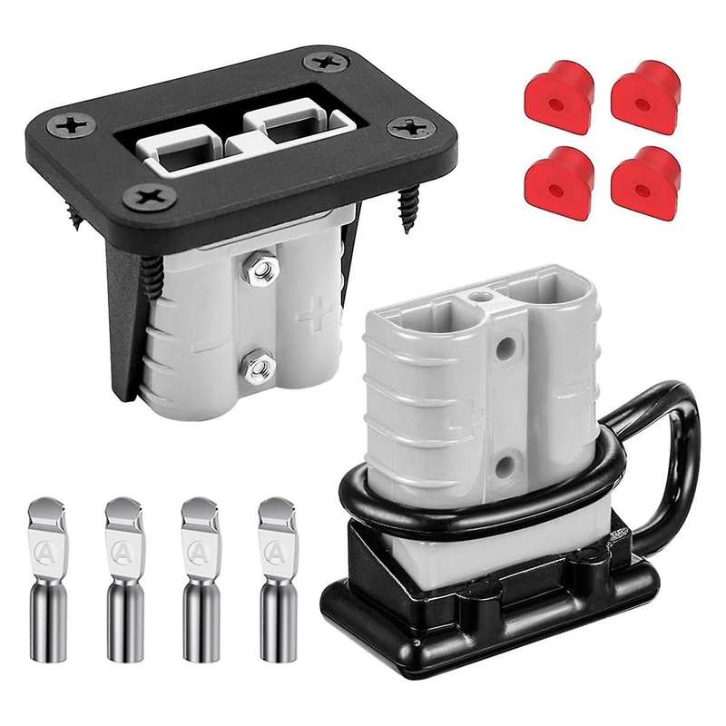 2 Pack 6-10 Gauge 12V to 36V Battery Quick Connect/Disconnect with Mounting Bracket 50A Wire Harnes