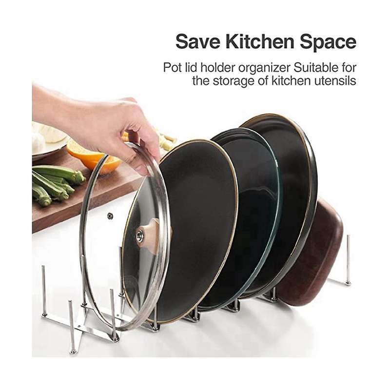 2 Pack Adjustable Stainless Steel Pot Lid Holder, Stainless Steel Pot Lid Holder Steamer Rack