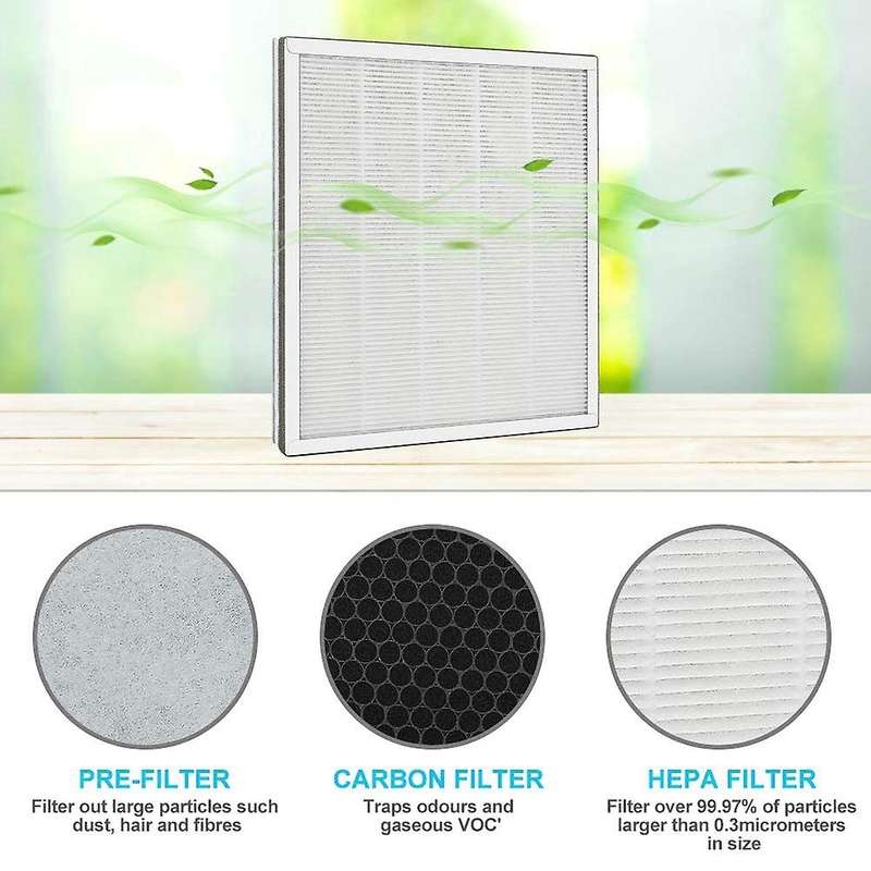 2 PACK Air Purifier Replacement True HEPA and High-Efficiency Activated Carbon Filters Set for Vital